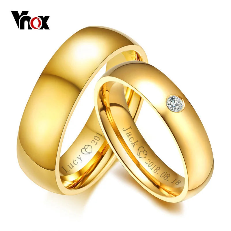 TheRyuko Classic Wedding Rings for Women Men