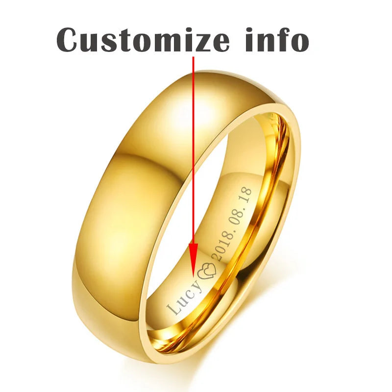 TheRyuko Classic Wedding Rings for Women Men
