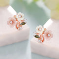 TheRyuko  Clip Earrings For Women High Quality Zircon Natural Shell Flower 925 Sterling Silver Fashion Original Jewelry 2022 Trend