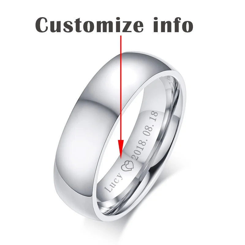 TheRyuko Classic Wedding Rings for Women Men