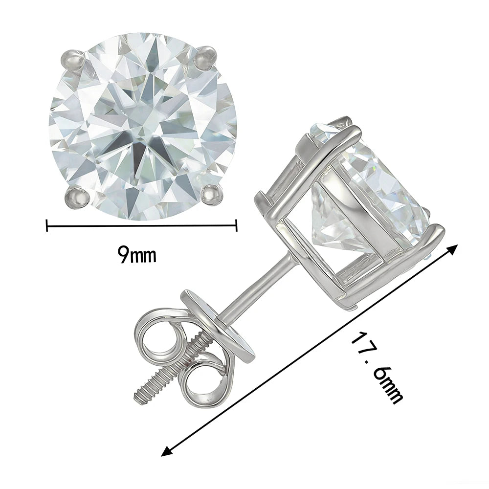 TheRyuko  S925 Silver Moissanite Claws With Earrings Hip-Hop Jewelry Ice Out
