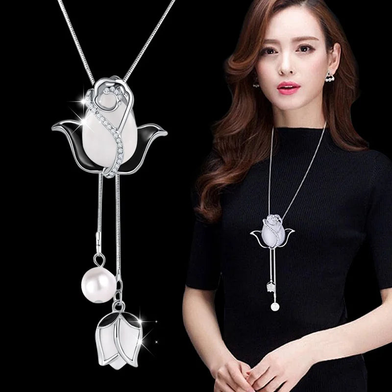 TheRyuko  Long Necklaces for Women Necklaces & Pendants Accessories