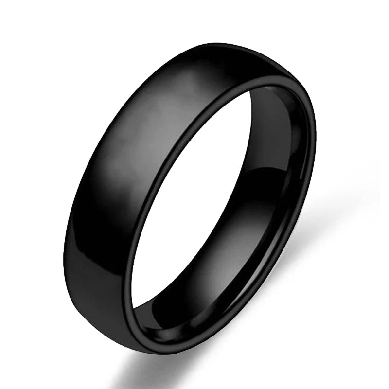 TheRyuko  Gold Stainless Steel Lover Couple Wedding Band Rings for Women Men