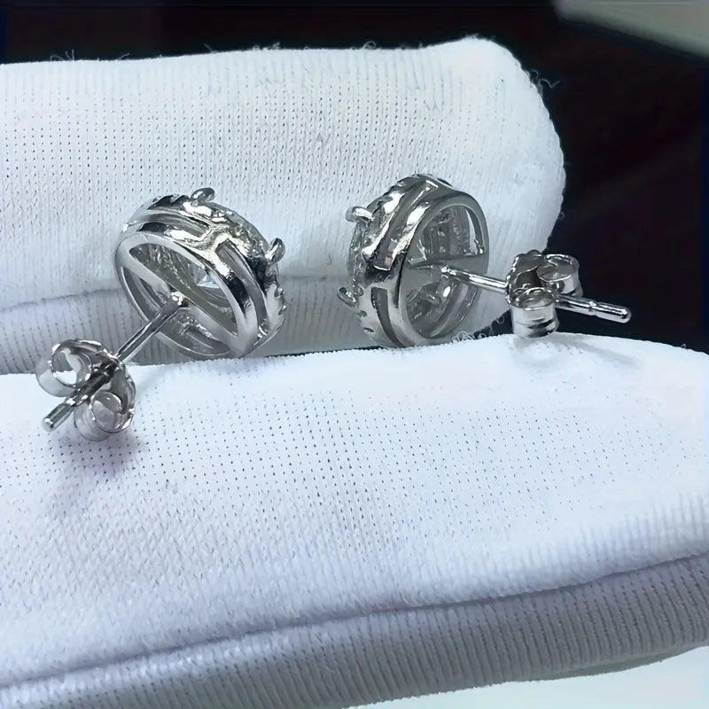 TheRyuko 1 Pair of Fashion Halo Round Earrings Men