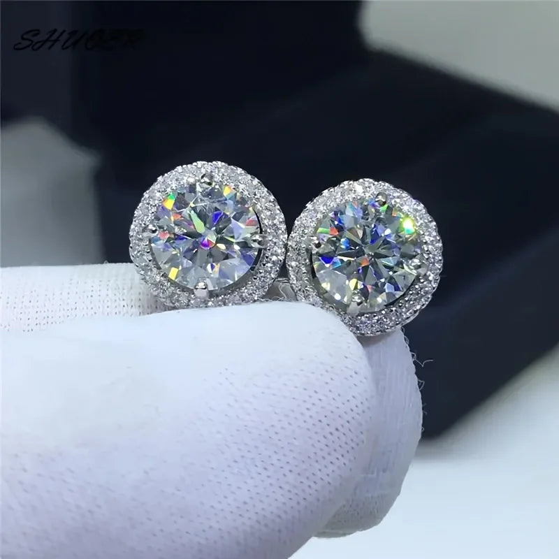 TheRyuko 1 Pair of Fashion Halo Round Earrings Men