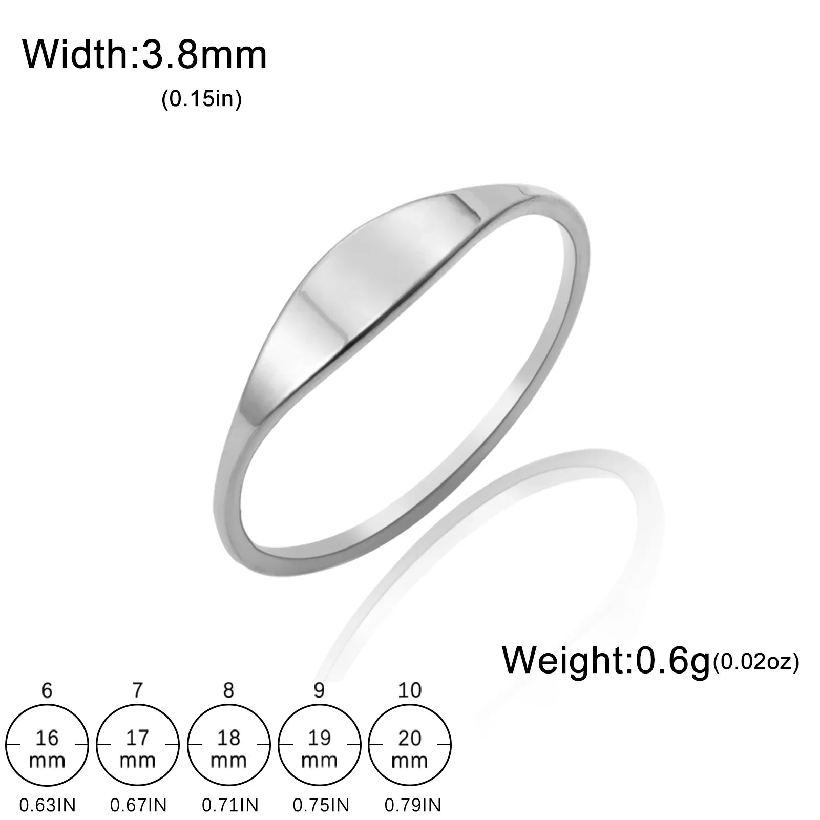 TheRyuko Personalized Name Rings for Women Stainless Steel