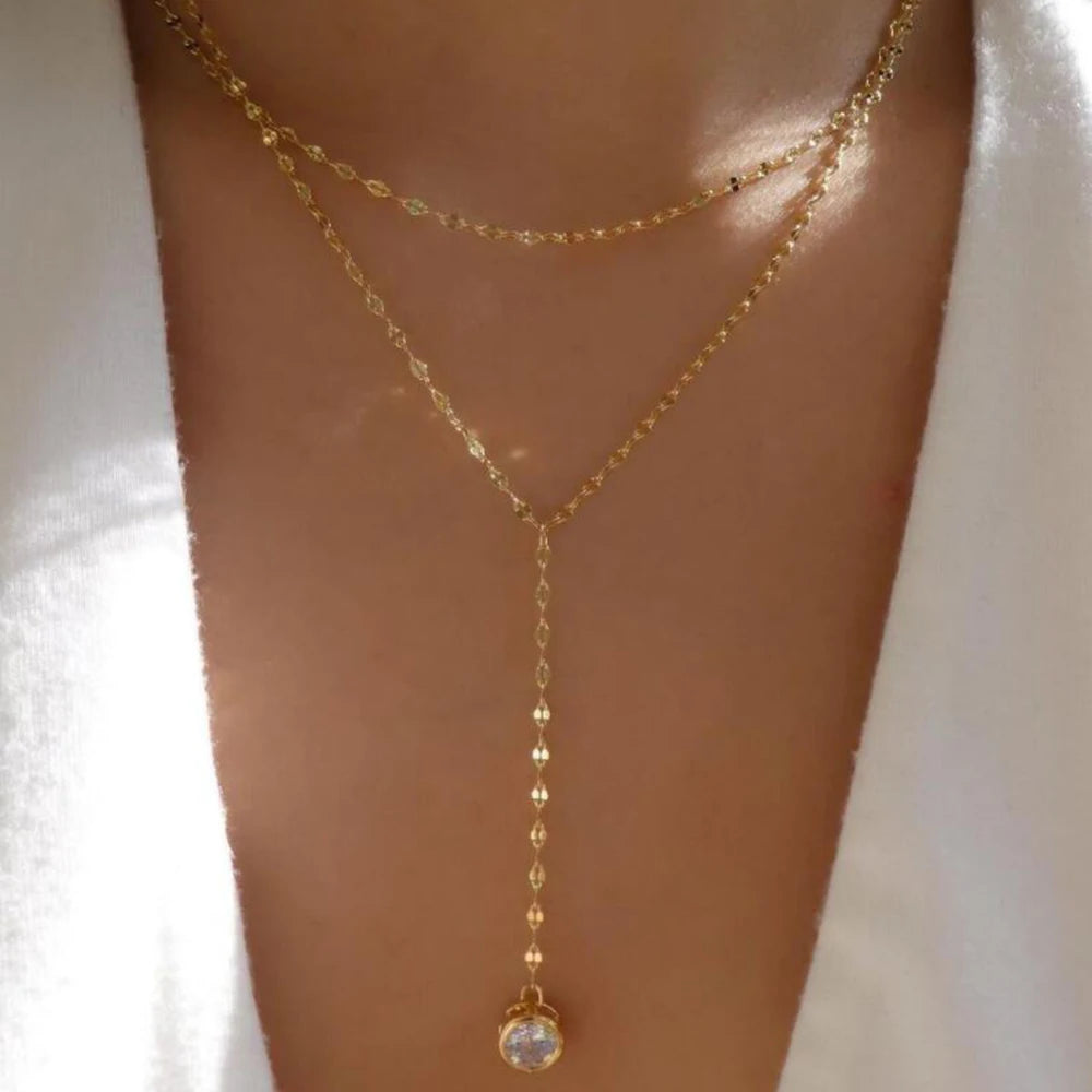 TheRyuko Vintage New Gold Color Multiple Styles Necklace For Women