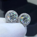 TheRyuko 1 Pair of Fashion Halo Round Earrings Men