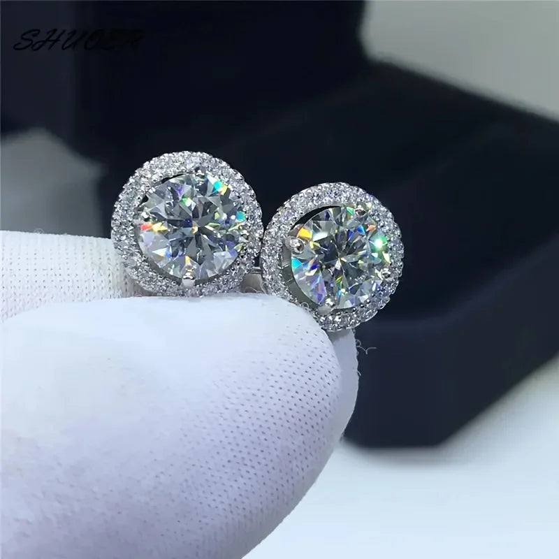 TheRyuko 1 Pair of Fashion Halo Round Earrings Men