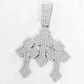 TheRyuko New Iced Out Stacked Crosses Pendant Necklaces for Men